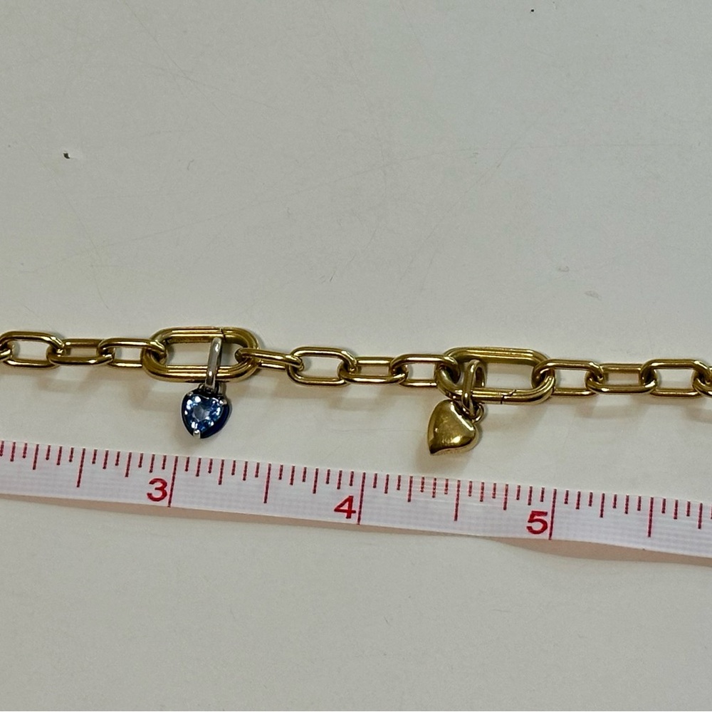 Pandora Small-Link Chain Bracelet with charms - Picture 3 of 12